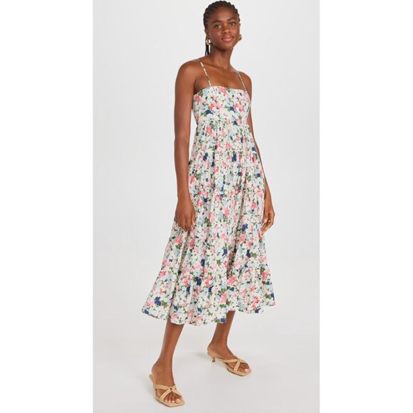 Cinq A Sept Gavin Floral Midi Dress Size 4 - Picture 1 of 11